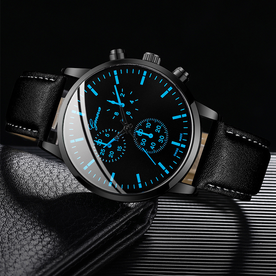 Relógios casuais de negócios m - Leather Watch Band Men avaliação e preço