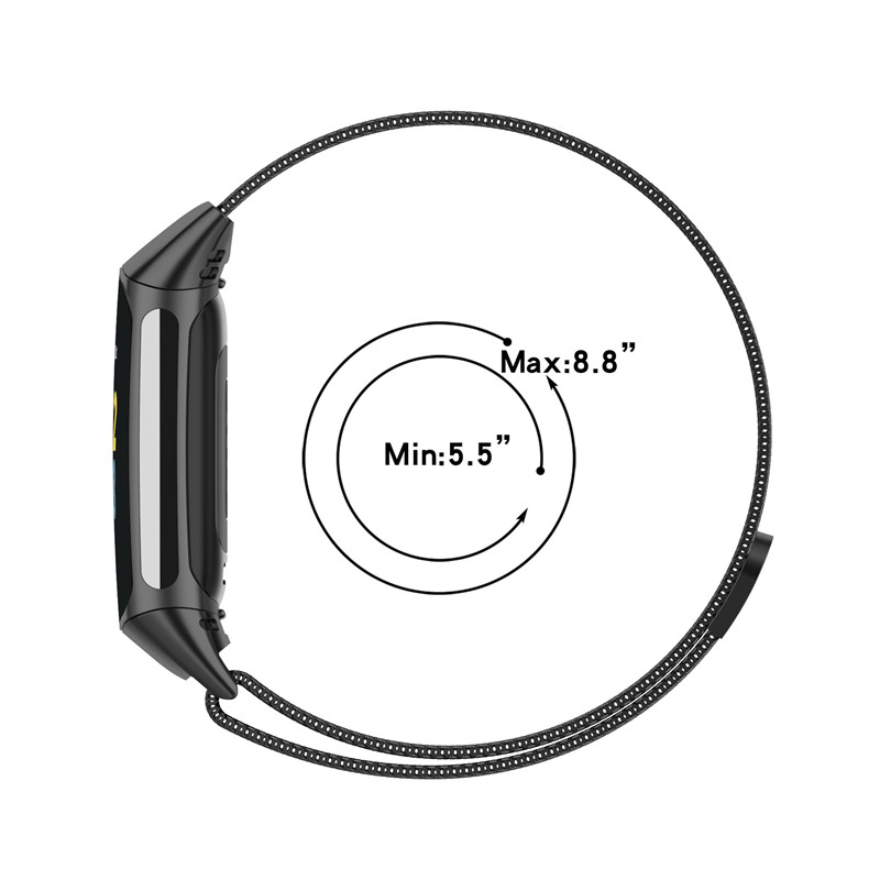 Banda de metal para fitbit cha - Mesh Strap Metal avaliação e preço