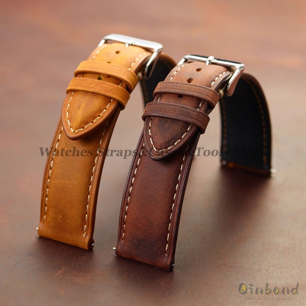 Pulseira de relógio de couro d - Leather Strap Quick Release avaliação e preço