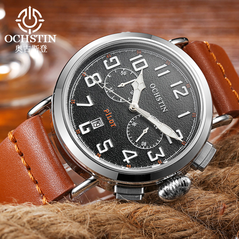 Ochstin pulseira de couro genu - Leather Watch Band Men avaliação e preço