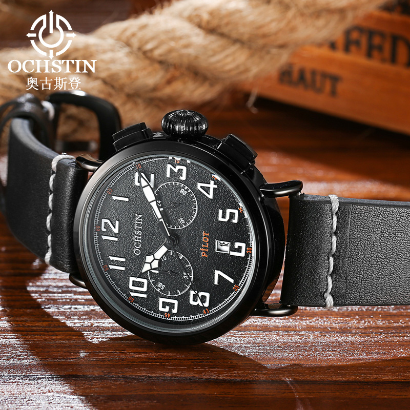 Ochstin pulseira de couro genu - Leather Watch Band Men avaliação e preço