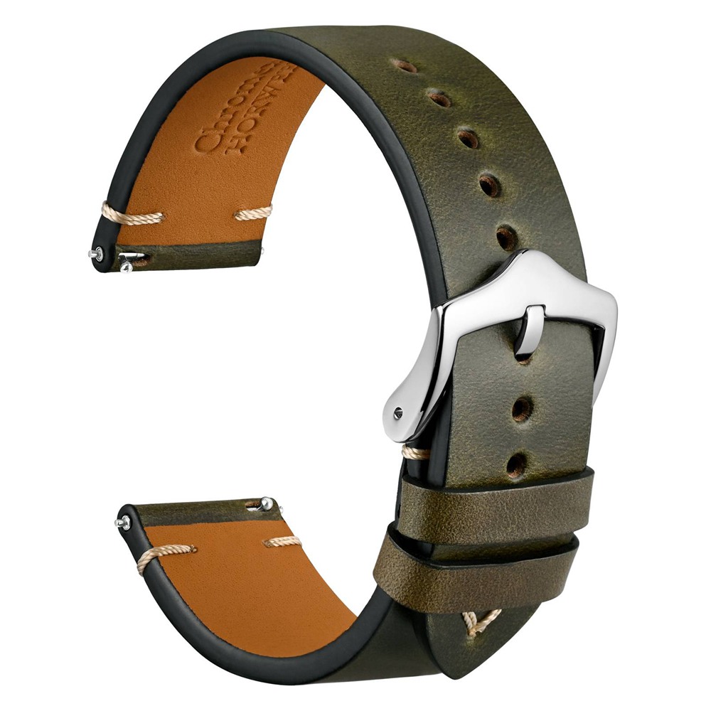 WOCCI-Pulseiras de Relógio Cer - Leather Strap Quick Release avaliação e preço