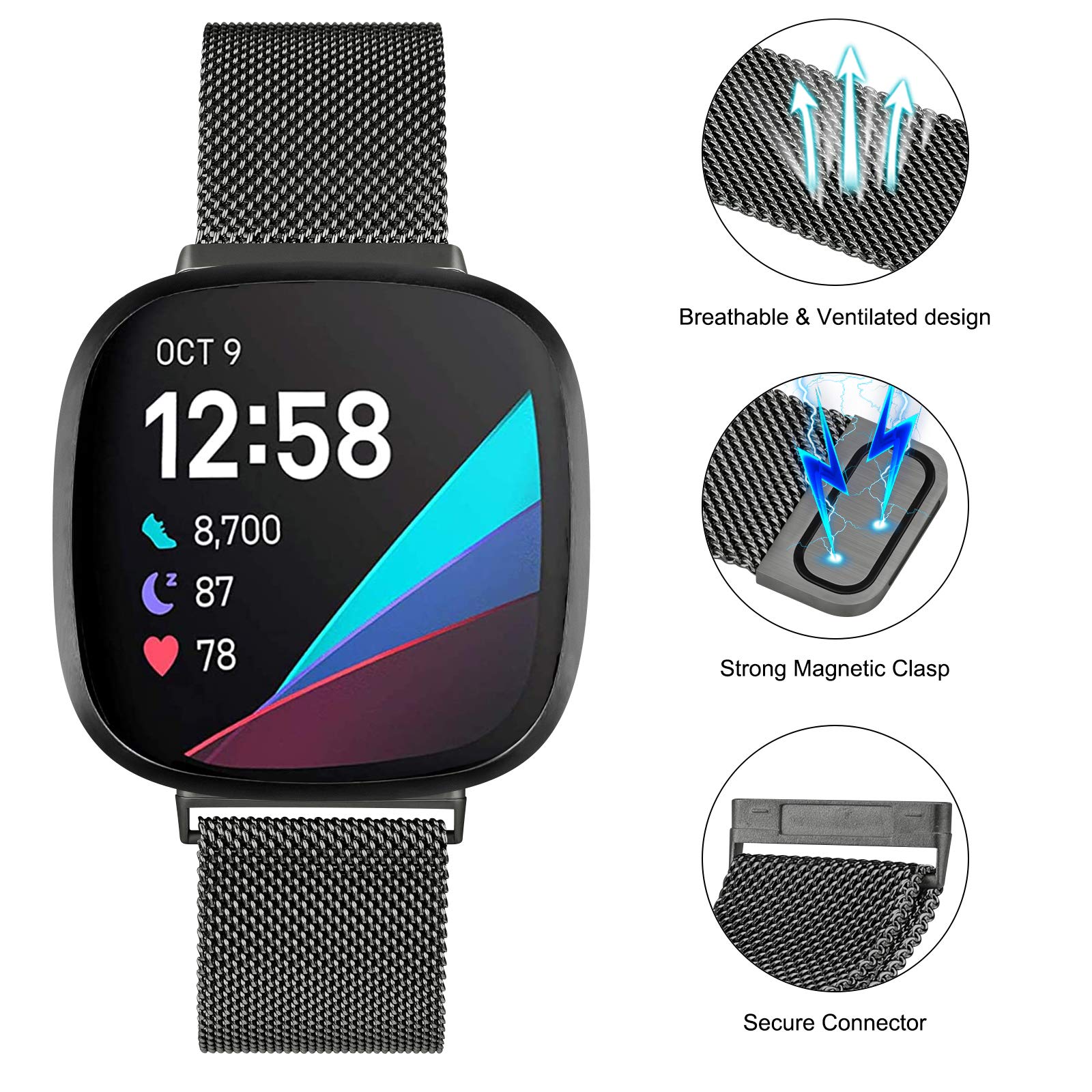 Pulseira de laço milanês para  - Milanese Loop Magnetic avaliação e preço